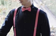 pink suspenders bow tie ties look