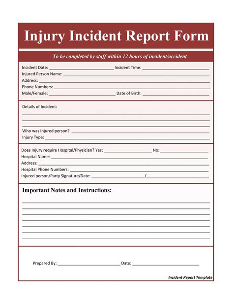 60 Incident Report Template Employee Police Generic Templatelab