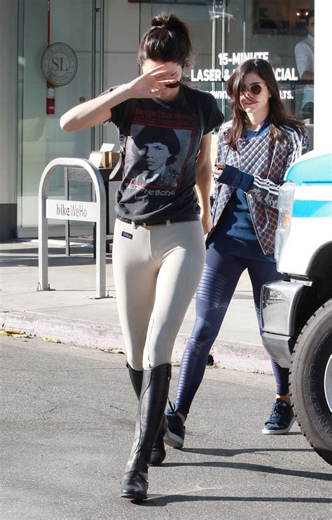 Kendall Jenner In An Equestrian Outfit Shopping At Leica Store And