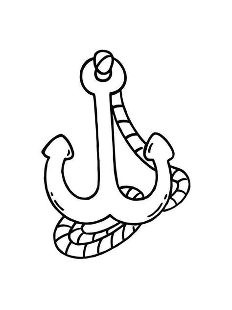 Cute Anchor Coloring Pages