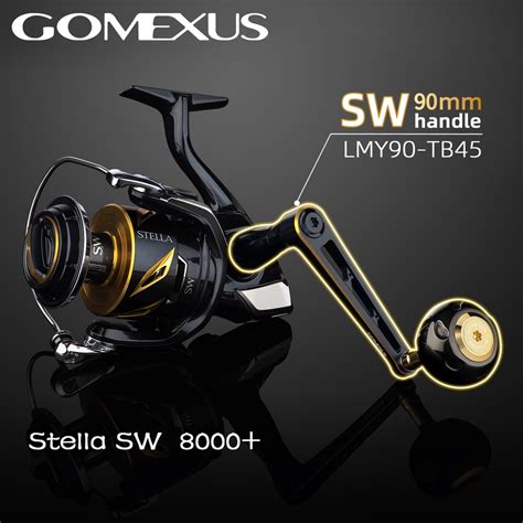 Gomexus Power Reel Handle With Titanium Knob Used For Shimano Stella SW