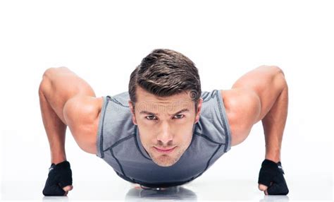 Sports Young Man Doing Push Ups Stock Photo Image Of Male Caucasian