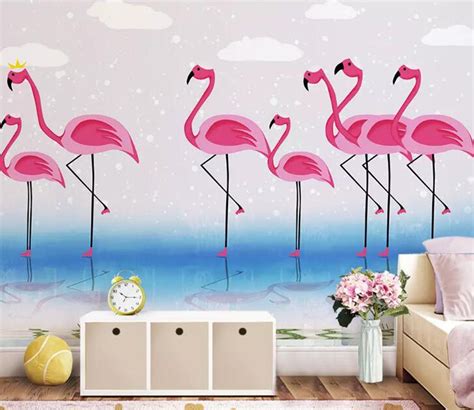 3d Pink Flamingo Wg11 Wall Murals Aj Wallpaper