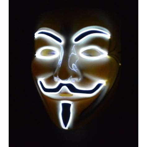 Light Up Anonymous Mask White The Best Light Up Trainer Brand