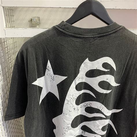Hellstar Studios Evil Smile Short Sleeve Tee Shirt Washed Black Etsy