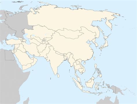Blank Map Of Asia Printable Science Trends