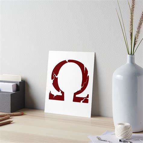 God Of War Omega Symbol Red Art Board Print For Sale By Lazar3dd