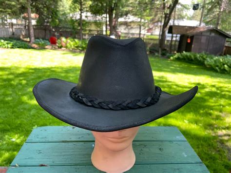Rock The Western Look With A Sleek Black Flat Brim Cowboy Hat Todes