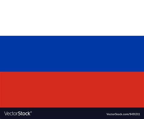 National Official Flag Of The Russian Federation Vector Image