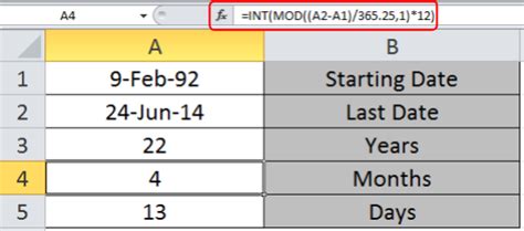 Cálculo Del Número De Días Meses Y Años Entre Fechas En Microsoft