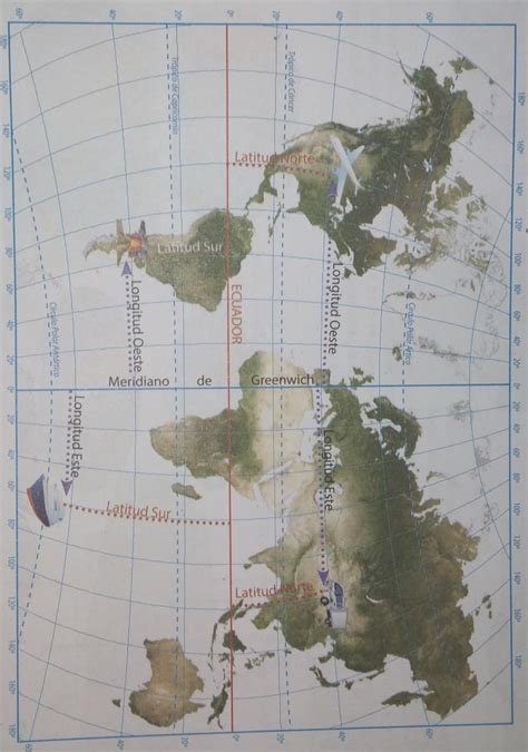 Arriba Imagen Planisferio Mapa Con Meridianos Paralelos Tropicos
