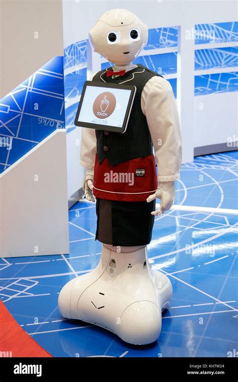 Tokyo Japan 16th November 2017 Softbank S Humanoid Robot Pepper On Display During A Media