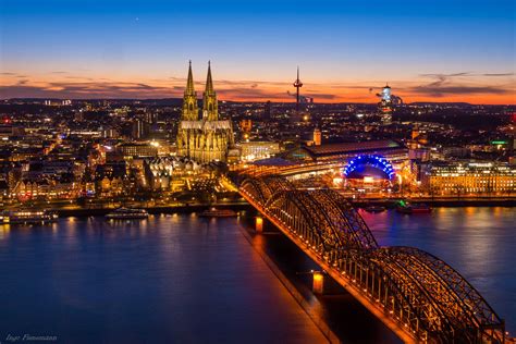 Colognenight Germany Germany Travel Cityscape