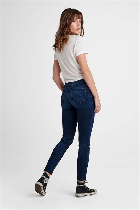 Hudson Jeans Krista Regular Rise Ankle Super Skinny With Converse High Tops Designer Jeans