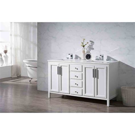 Get 5% in rewards with club o! Stufurhome Emily 59" Double Sink Bathroom Vanity with ...