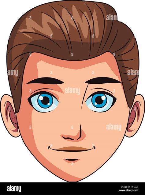 Young Man Face Cartoon Stock Vector Image And Art Alamy