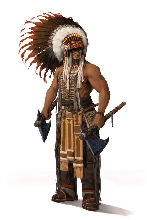 Artstation Native American Warrior Wip
