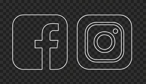 Hd Facebook Instagram Black And White Square Logos Icons Png Citypng