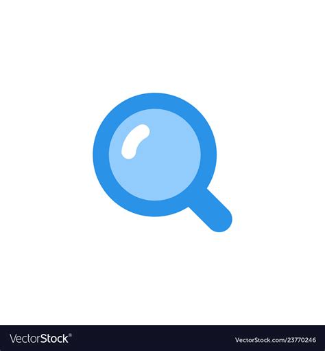 Search Icon Blue Monochrome Color Royalty Free Vector Image