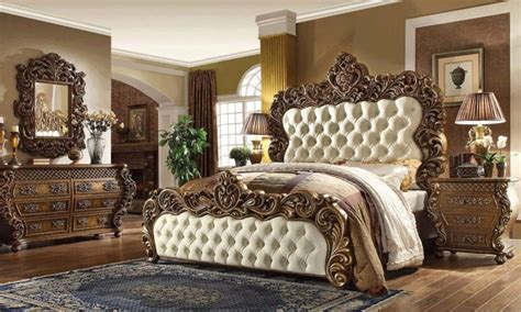 Antique White Silver Cal King Bedroom Set 3pcs Traditional Homey Design