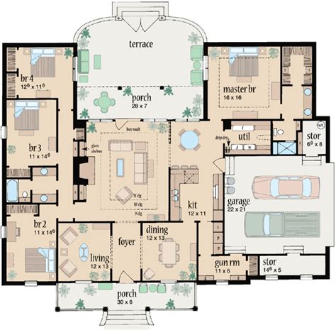 House Plans 8x18m With 4 Bedrooms 6c7