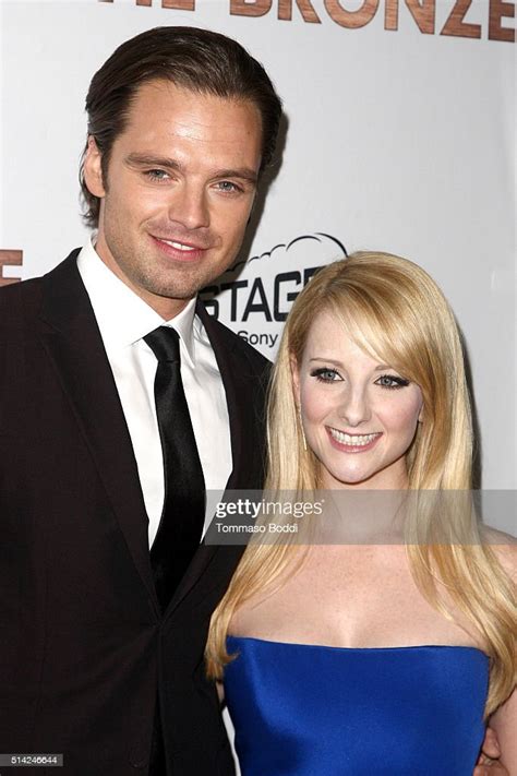 Actors Sebastian Stan And Melissa Rauch Attend The Premiere Of Sony