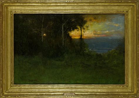 Lot George Inness American 1825 1894 Sunset Over The Hudson Ca
