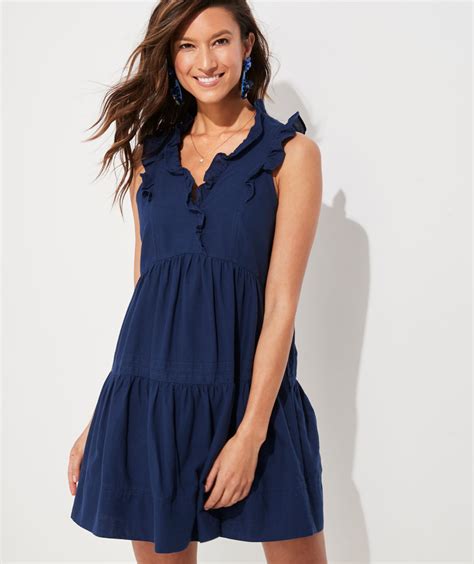 Shop Solid Tiered Ruffle Dress At Vineyard Vines In 2020 Tiered