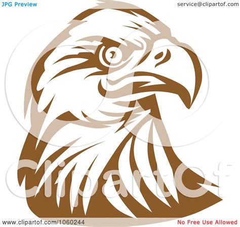 Royalty Free Vector Clip Art Illustration Of An Eagle Head Logo 7 By