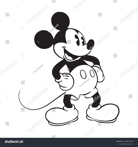 Mickey Mouse Mickey Mouse Cartoon Character Stock Vector Royalty Free