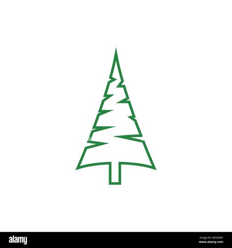 Pine Tree Clip Art Graphic Design Template Vector Isolated Stock Vector