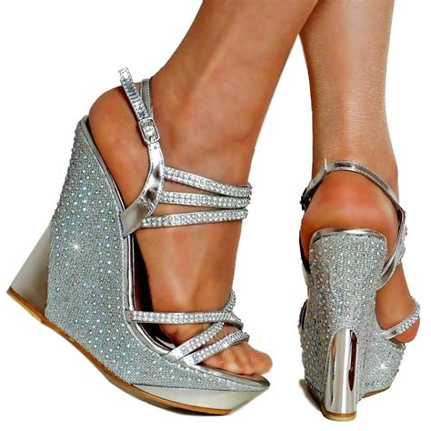 Enjoy Your Parties With Silver Touch Silver High Heel Sandals Heels