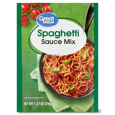 Great Value Spaghetti Sauce Mix 1 37 Oz Walmart Com