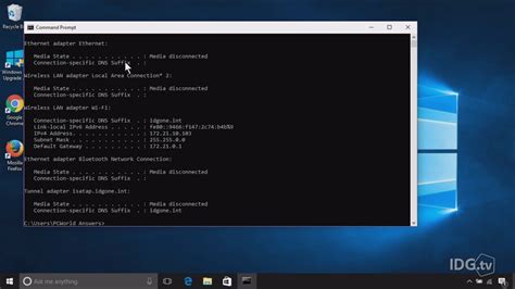 Using Command Prompt Windows 10