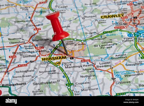 Map Of Horsham Hi Res Stock Photography And Images Alamy