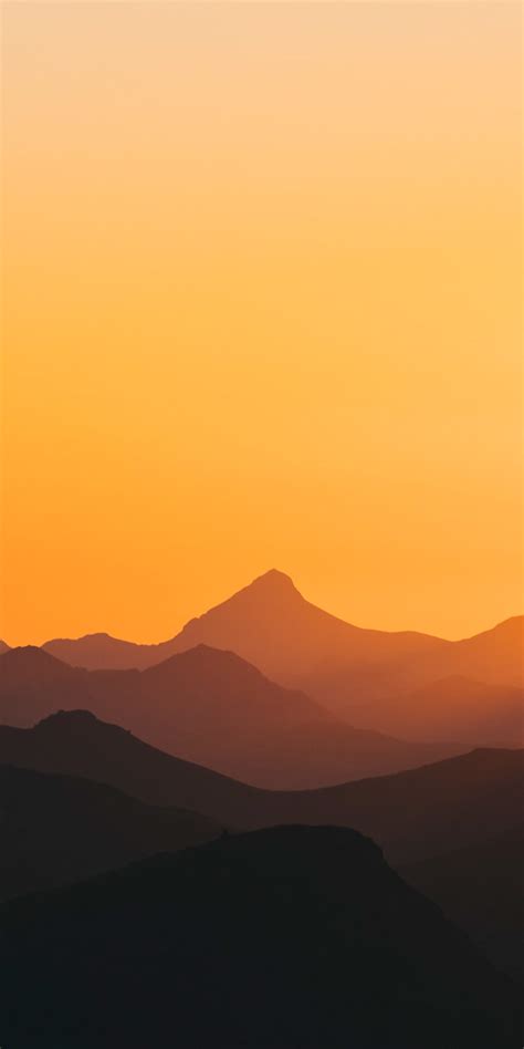 1080x2160 Orange Sunrise At Hills One Plus 5thonor 7xhonor View 10lg