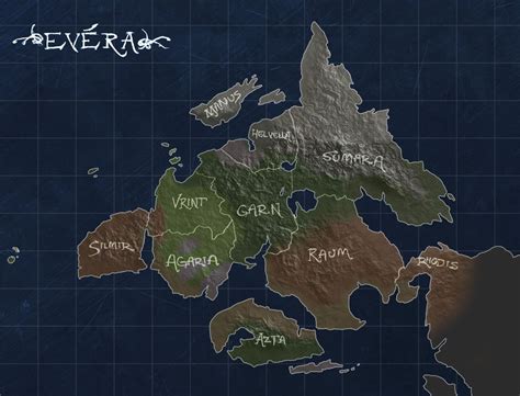A Continent From A Sci Fifantasy World Im Creating Worldbuilding