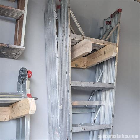 Diy Ladder Storage Hooks Easy Cheap And Sturdy Saws On Skates®