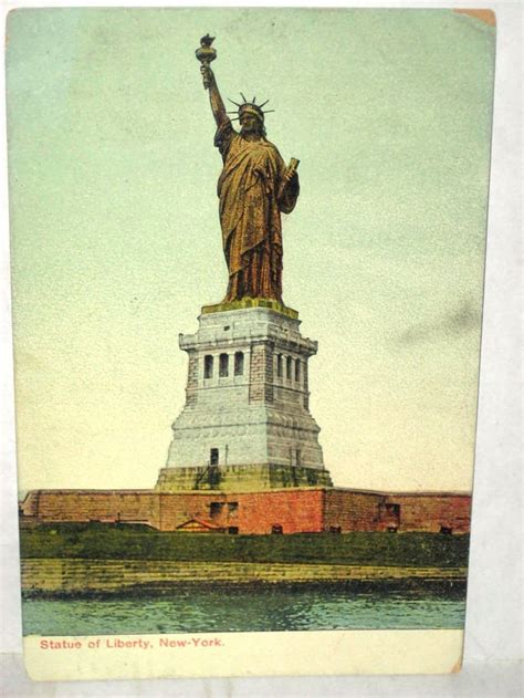 A New York Postcard From 1908 Showing The Original Copper Color Of The