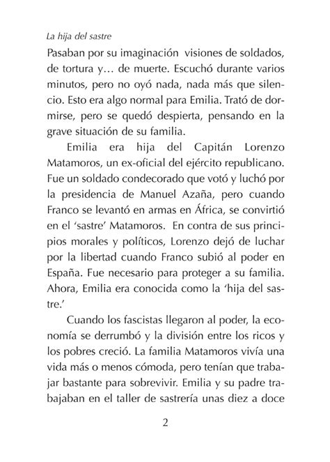 La Hija Del Sastre Level 34 Intermediate Mid Spanish Novel Spanish