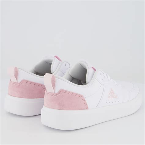 Tênis Adidas Park ST Feminino Branco e Rosa FutFanatics