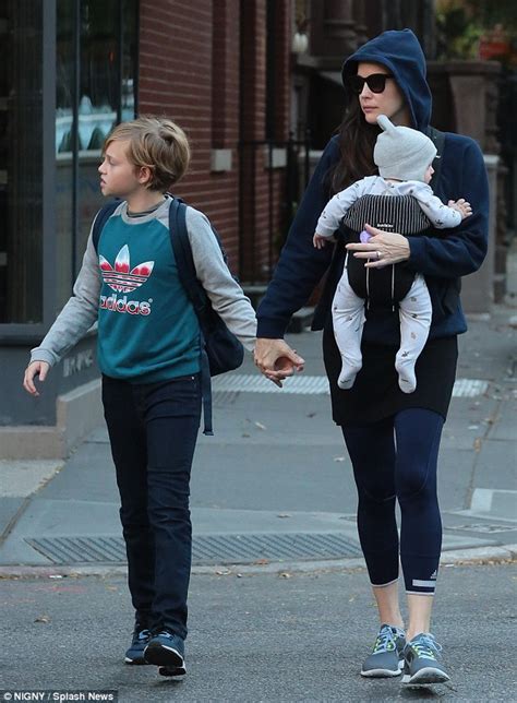 Liv Tyler Fusses With Son Milos Hair While Cradling Baby Sailor On The