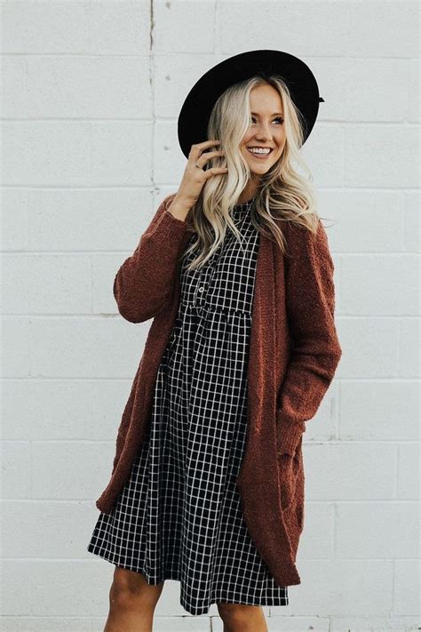 44 best cardigan outfit ideas combined with dress to maximizing your fall style cardigan
