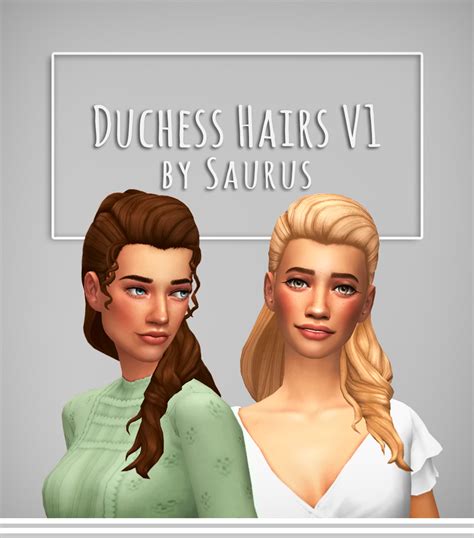 Duchess Hairs V1 Ab Saurus On Patreon The Sims 4 Skin Sims Hair