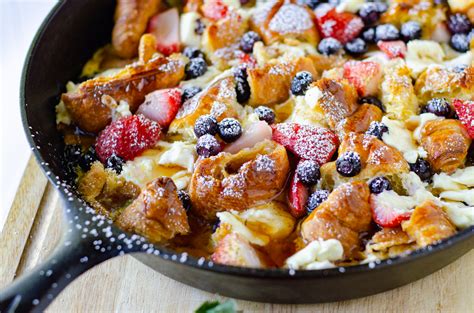 Sweet Croissant Breakfast Casserole With Berries Recipe