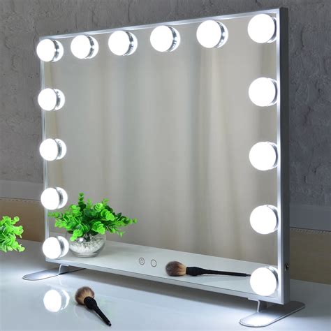 Hollywood Vanity Makeup Mirror Standing Salon Mirror With Led Lights