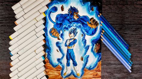 Drawing Vegeta Super Saiyan Blue Great Ape Oozaru Youtube