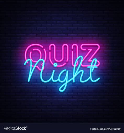 Quiz Night Announcement Poster Design Royalty Free Vector