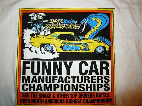 Nhra Don The Snake Prudhomme Funny Car Championship Cuda Xl Retired T