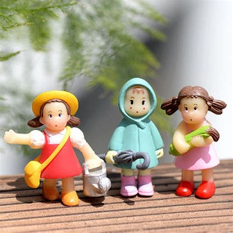 6pcsset Resin Miniature Figurine People Girls Micro Landscape Etsy